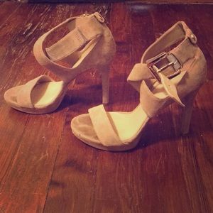 Tan suede Michael Kors heels